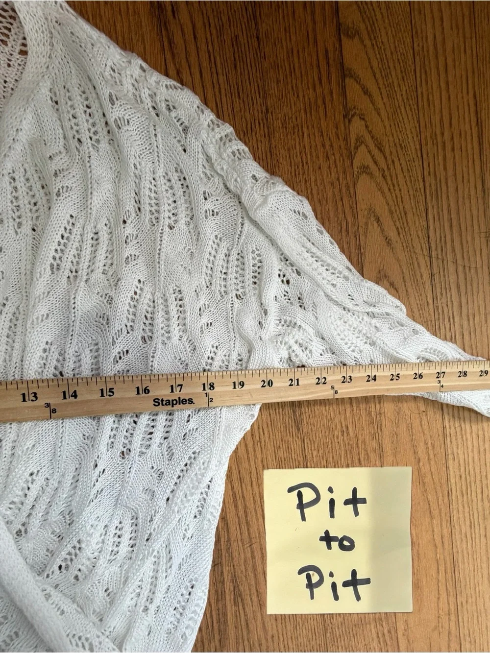 NWT CUPSHE White Crochet type wrap sweater Size Large - Picture 4 of 10